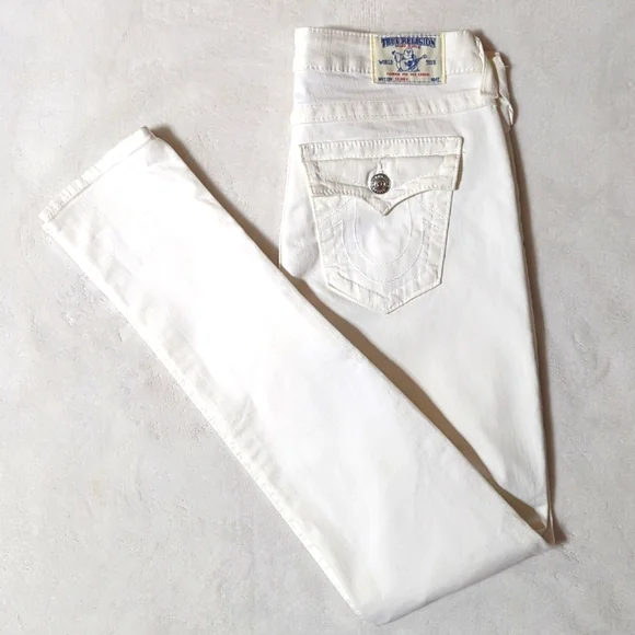 True Religion White Skinny Jeans 29 - Picture 4 of 9